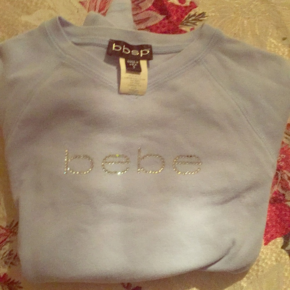 Bebe light blue long sleeve tee